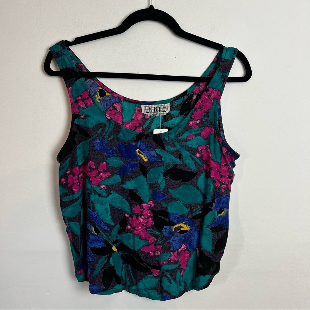 Vintage 80’s floral tank top - Picture 2 of 4